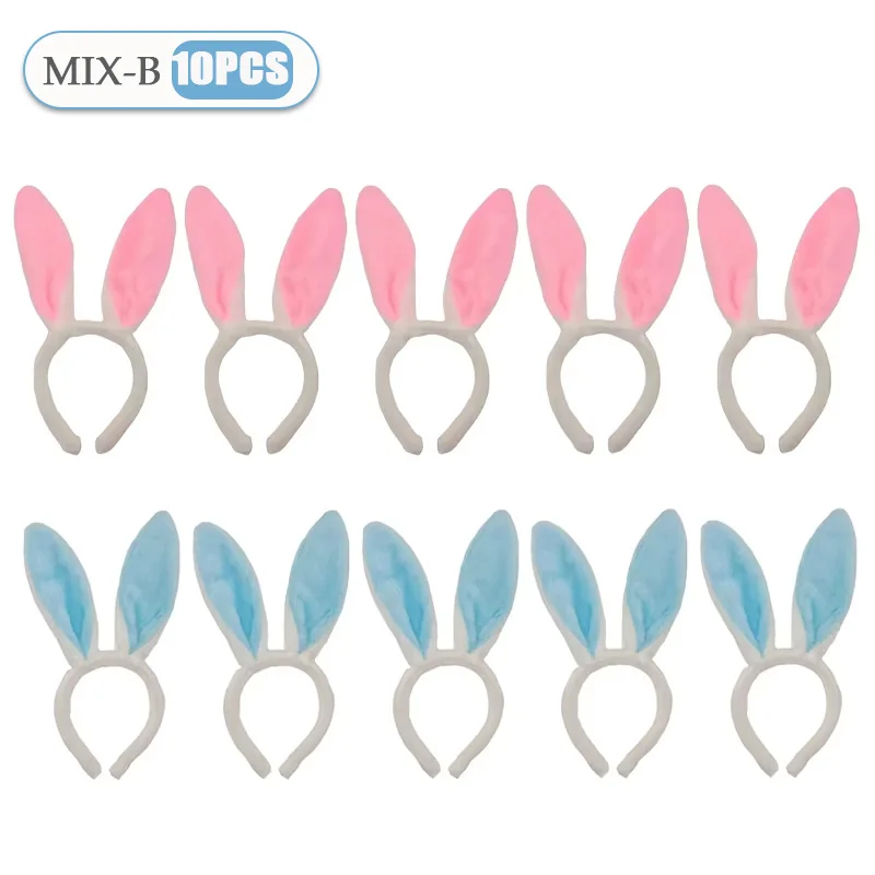 1-20PCS Pink Rabbit Ear Headbands Cute Plush Bunny Ears Hairband Easter Decorat Costume Party Cosplay Hair Hoop Hair Accessories image 3