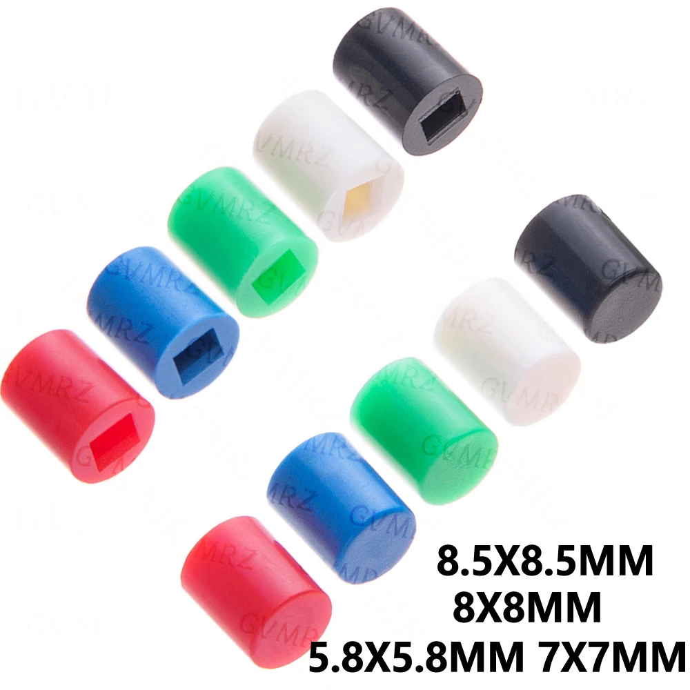 10PCS 8.5*8.5mm 6 Pin Button Switches For 5.8*5.8 7*7 8*8  Cylindrical cap Self Locking Push Tactile Power Micro Switch Kit