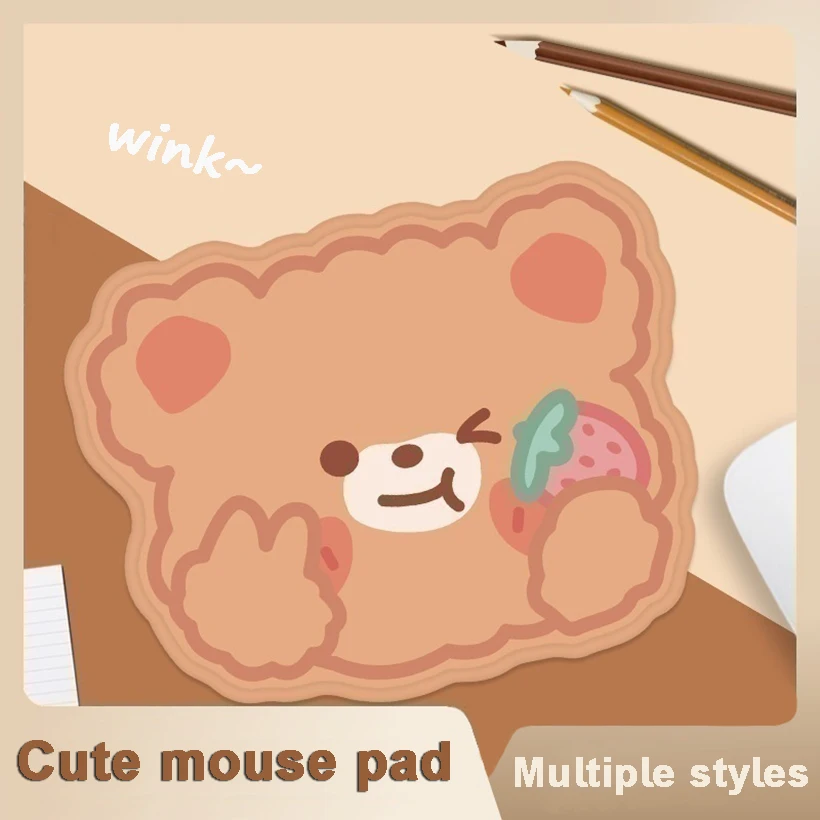 Cute Cartoon Mouse Pad Small Anti Slip Girl Personality creativity Little Bear Mice Mat Resistant Dirt Exquisite Pad for Office