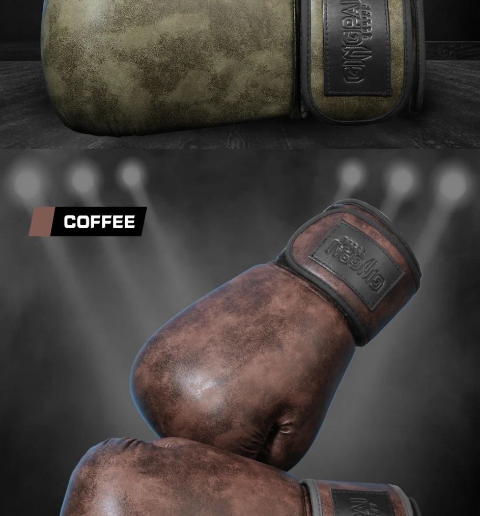 Retro Farbe Erwachsene Kinder Frauen/Männer Boxhandschuhe Pu Leder MMA Muay Thai Boxe De Luva Handschuhe Sanda GYM Ausrüstung 6 8 10 12 UNZEN Boks – Detail 14