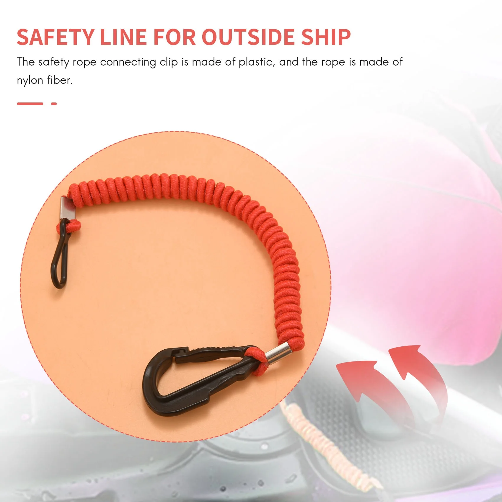 8M0092850 Boat Safety Kill Stop Switch Connector Lanyard Replacement for 15920Q54 823037A09 Emergency Stop Switch Red