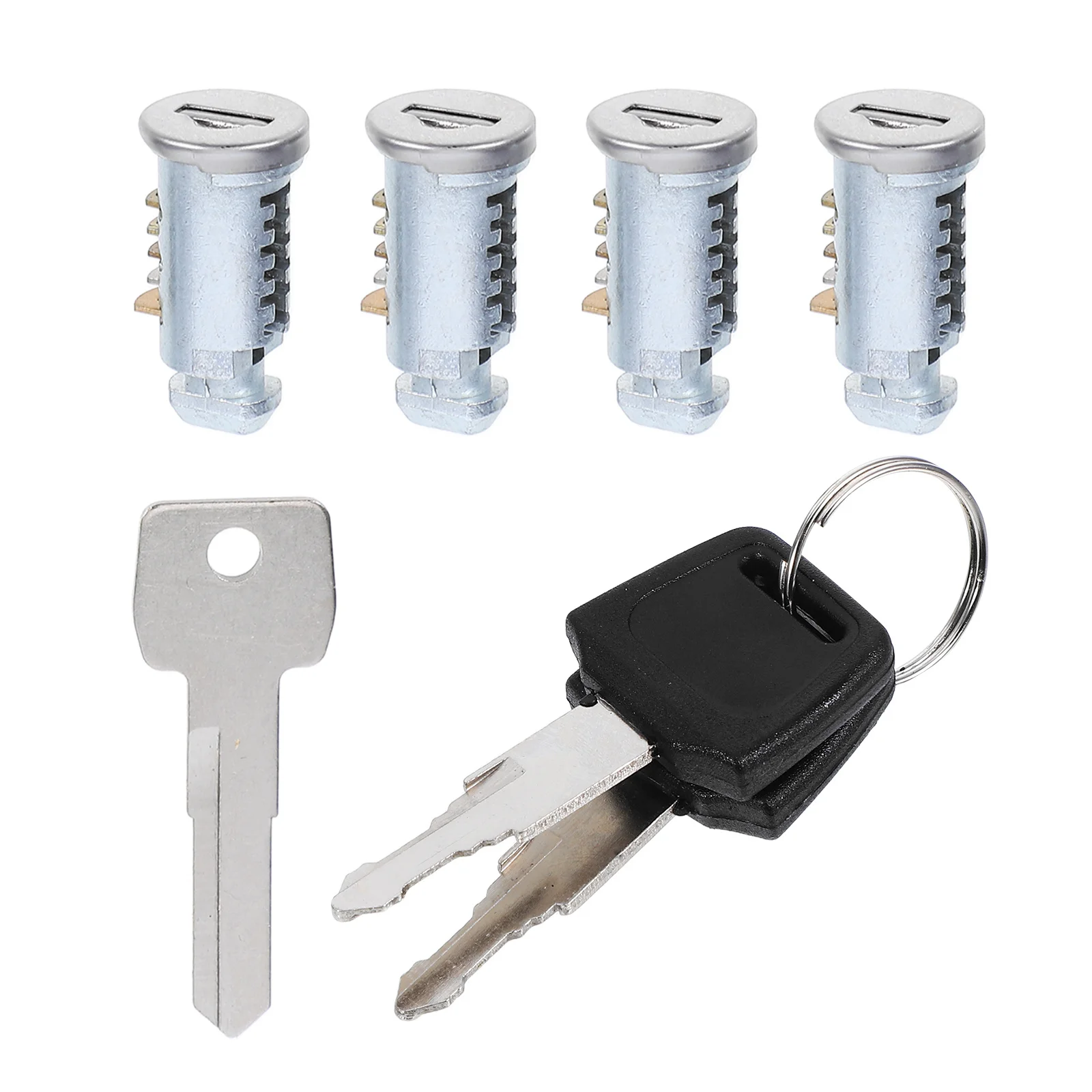 

1 Set Zinc Alloy Metal Lock Cylinder Durable Anti-Theft Core For Outdoor Doors Smooth Operation Universal Compatibility Cabinet