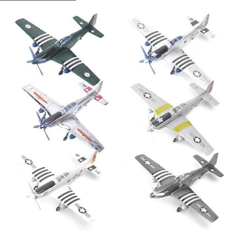 1/48 WW2 BF109 F4U Fighter P51 Hurricane Military MUSTANG Fighter 4D Assemble Model Airplane Plastic DIY Puzzle Toy Gifts