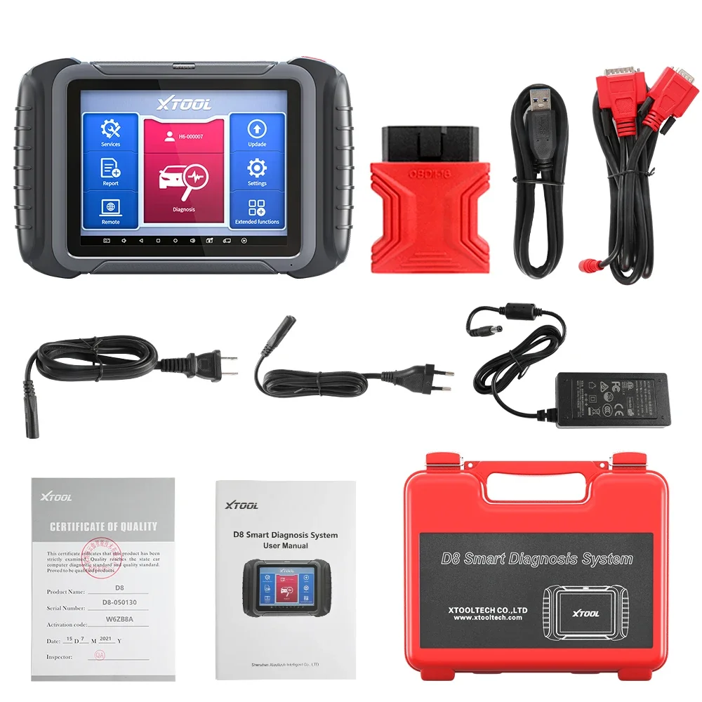 Bi-Directional Controls 31+ Services CAN FD Protocol OBD2 Scanner Key Programming XTOOL D8BT Automotive Diagnostic Scan Tool