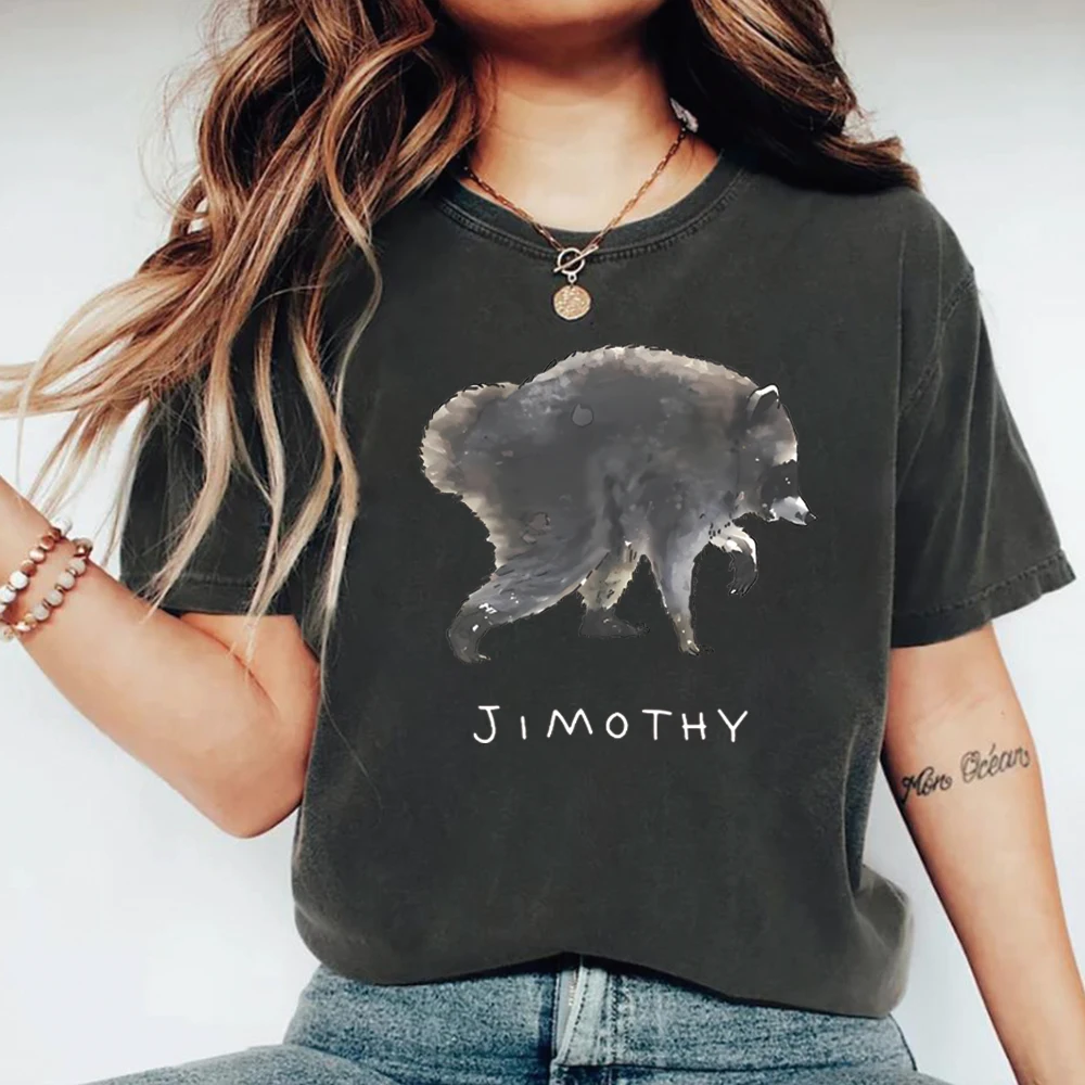 Imothy Raccoon Viral T-Shirt Famous Seattle Raccoon Shirts Short King Jimothy Tees Cute Trash Panda Short Sleeve Graphic Tee Top