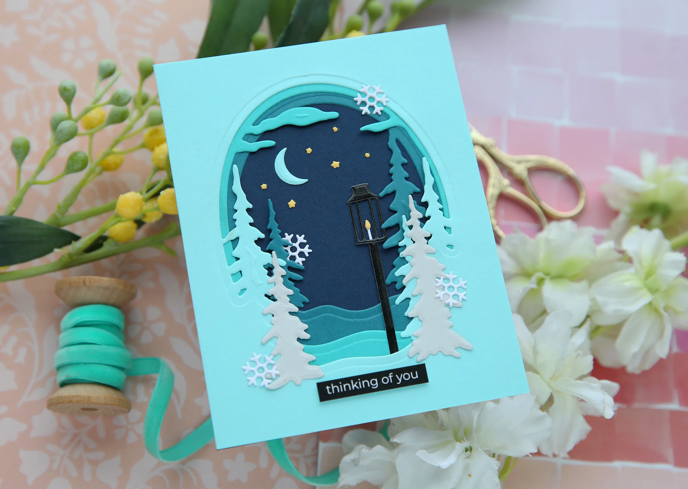 Winter Christmas Scene Snowman Bird Floral Wreath Metal Cutting Dies For Scrapbooking Handmade Greeting Card Making Paper Craft