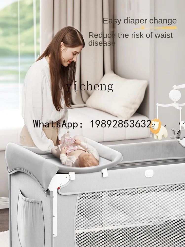 سرير أطفال AG قابل للطي، طاولة تغيير حفاضات لحديثي الولادة، هدية سرير مهد الطفل