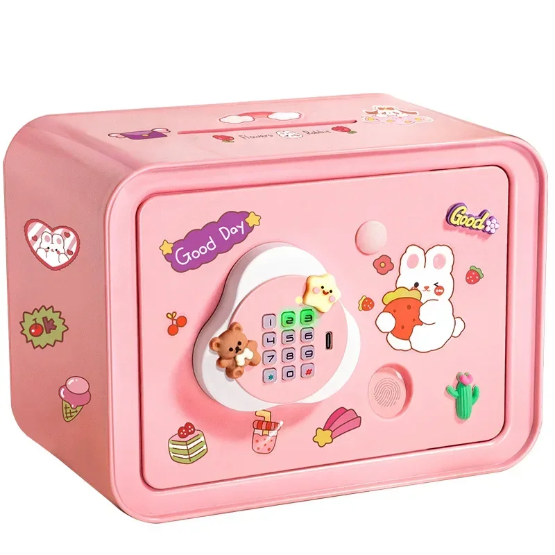 DurablePiggy Bank 2024 New Children's Girls Only Can't Get In Safe Cabinet Boys Large Capacity Password Box Savings