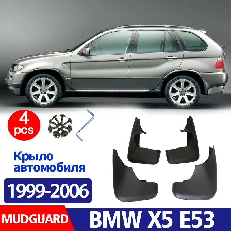 Front Rear 4pcs FOR BMW X5 E53 1999-2006 Mudguard Fender Mudflaps Guards Splash Mud Flap Car Accessories Auto Mudguards