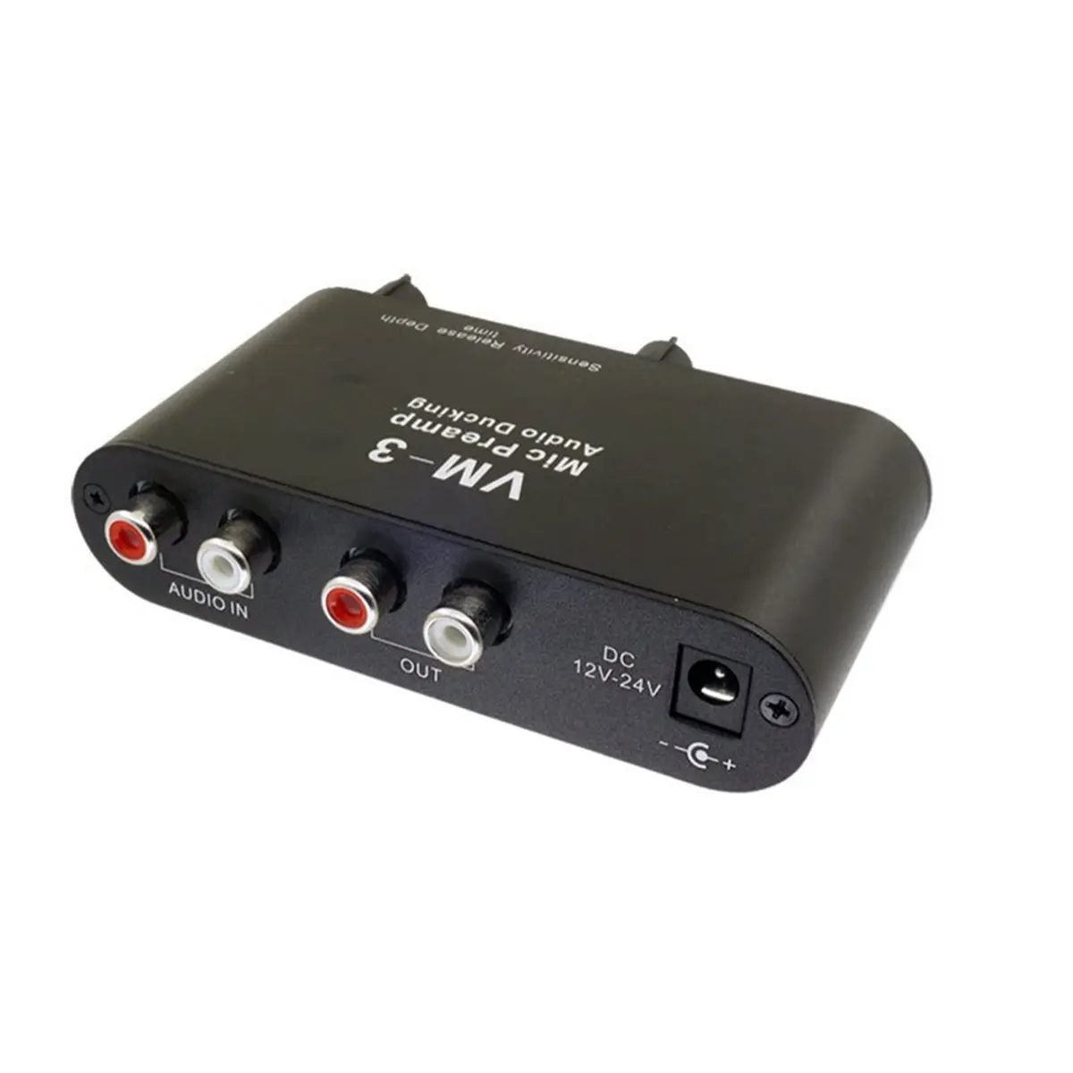 A73T -3 Mic Preamp Audio Ducking Microphone Audio Ducking Automatic Mute Notification Audio Signal Mixer for Broadcast