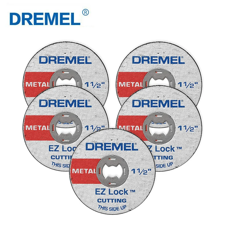 

Dremel EZ456 1/2-Inch Cutting Discs 5pcs EZ Lock Fiberglass Reinforced Cut-off Wheels Dremel Accessories for Cutting Metal