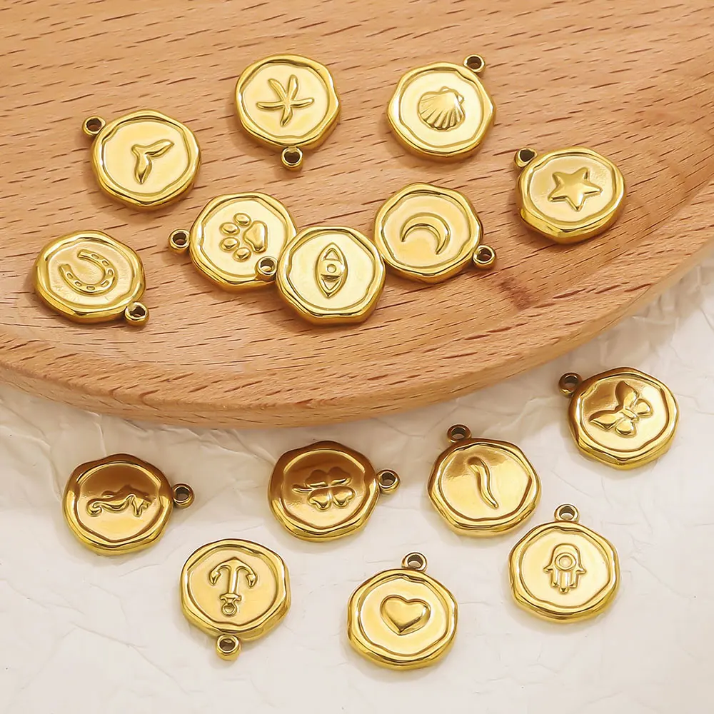 

5pcs Stainless Steel Butterfly Flower Starfish Charms Jewelry Making Accessories DIY Women Earrings Necklace Jewelry Making Base