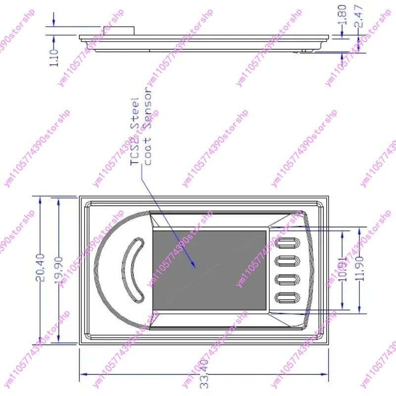 TCS2SS Imported Capacitive Semiconductor Fingerprint Recognition Module Large Surface Acquisition Chip Stock Products