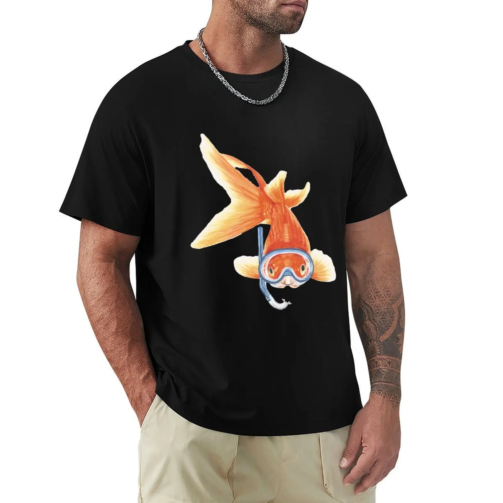 snorkeling Goldie T-Shirt Tough Fabric Work Tee