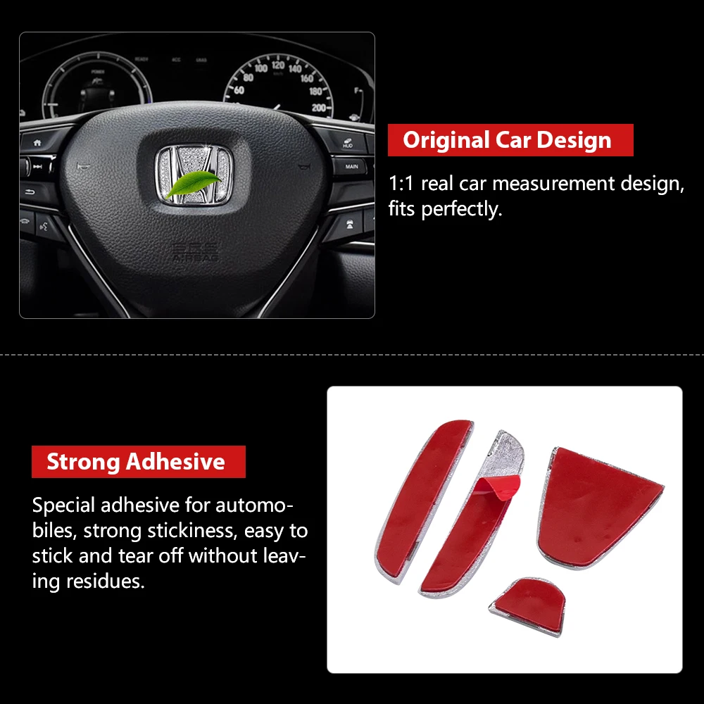 DIYSMART for Car Accessories Steering Wheel Decals Stickers for NISSAN JEEP Honda VW Emblem Logo Caps Covers Interior Decoration view 3