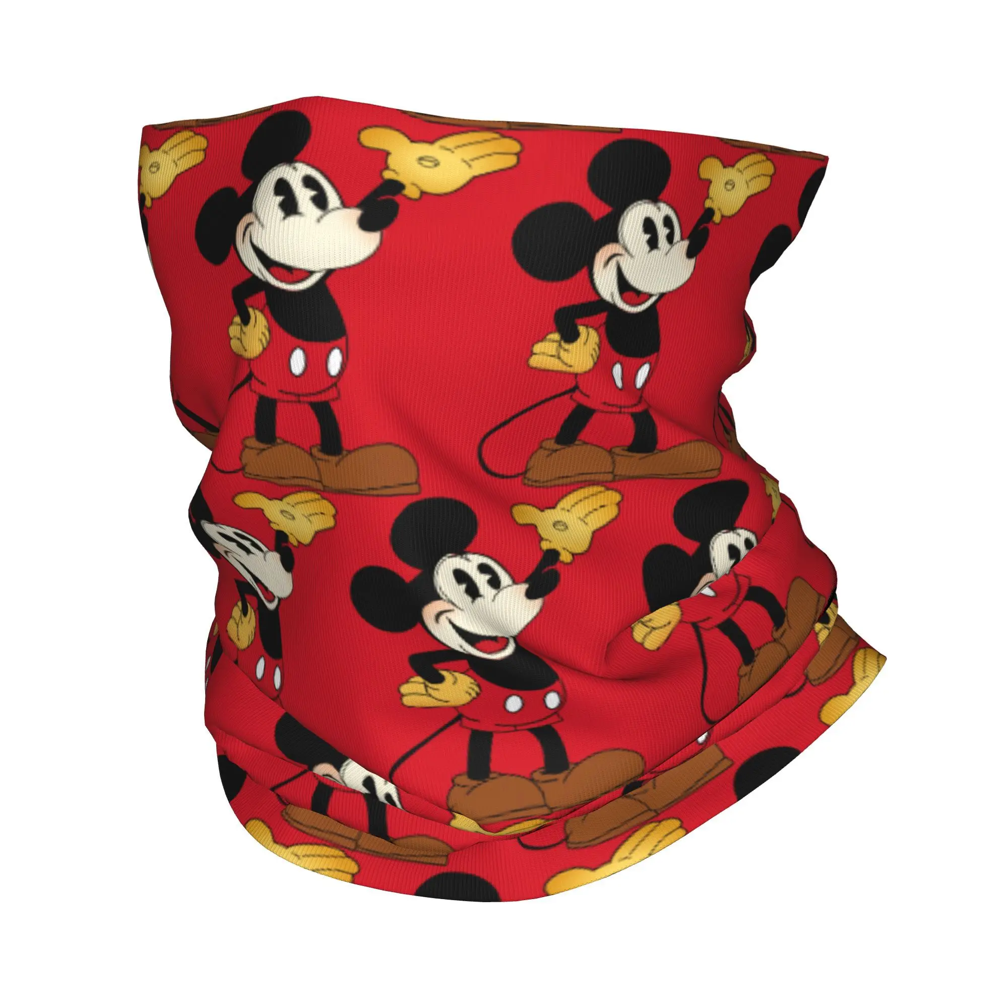 Custom Mickey Mouse Cartoon Winter Headband Neck Warmer Women Men Ski Hunting Tube Scarf  Face Bandana Gaiter