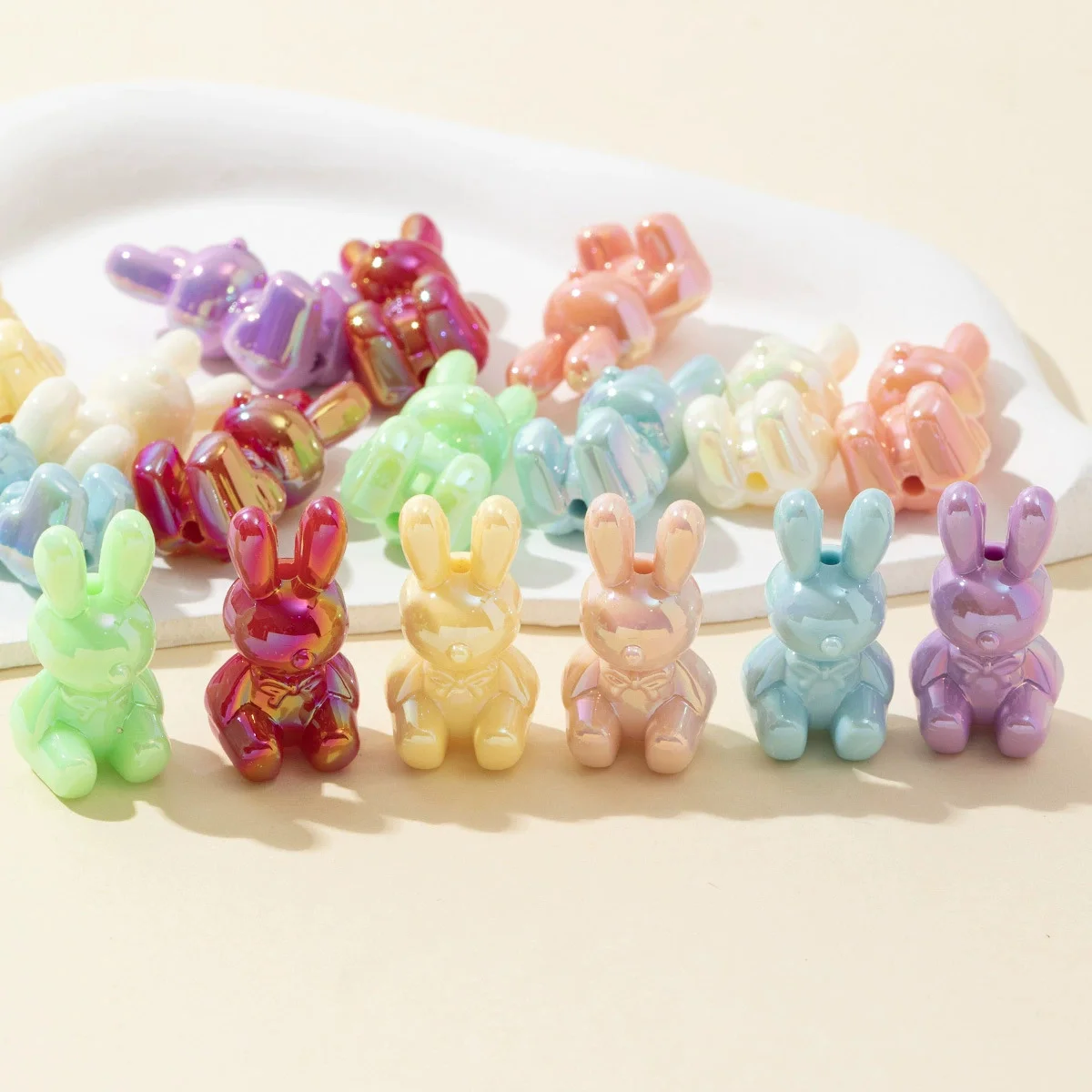 

10 шт., милый ночник ins, УФ-галстук, кролик, бусина, аксессуары «сделай сам», цепочка для мобильного телефона, веревка для волос, сумка, свободный материал из бисера