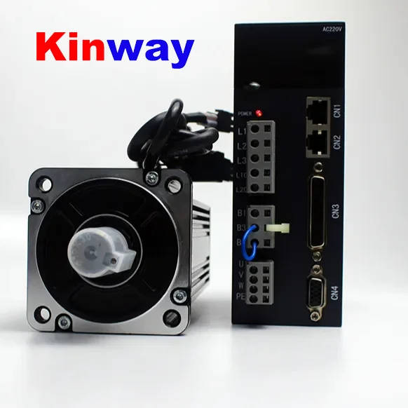 Kinway 80ST-M03520 220V Servo Motor 750W AC 3.5N.m 2000RPM 0.75KW Single Phase AC Servo Motor Drive kit cnc Servoschine