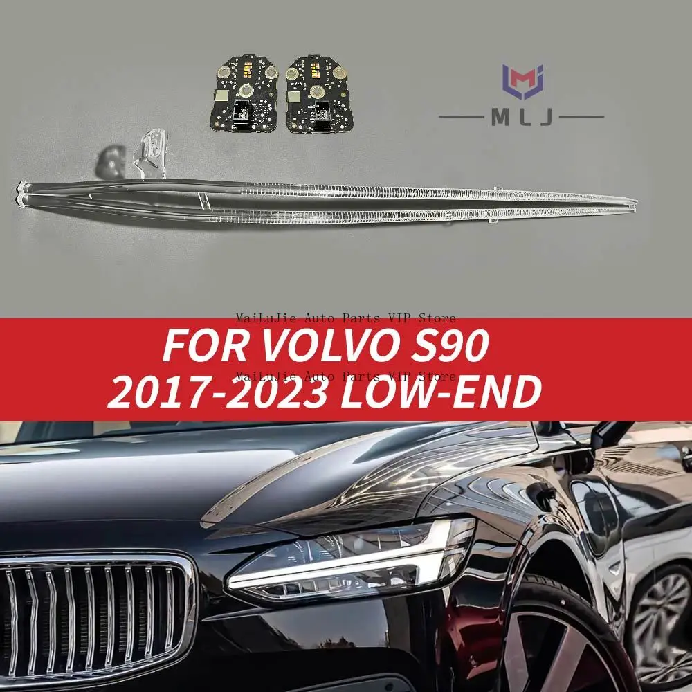 

New For Volvo S90 2017-2023 low-end Angel eye DRL light guides acrylic light guides car headlight tubes DRL chip Car Accessories