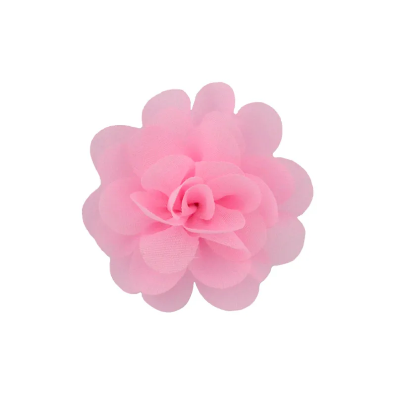 5cm 20pcs Chiffon Fabric Flowers Diy Headwear Corsage Decoration Sewing Clothing Hats Accessories Flower Head Wholesale