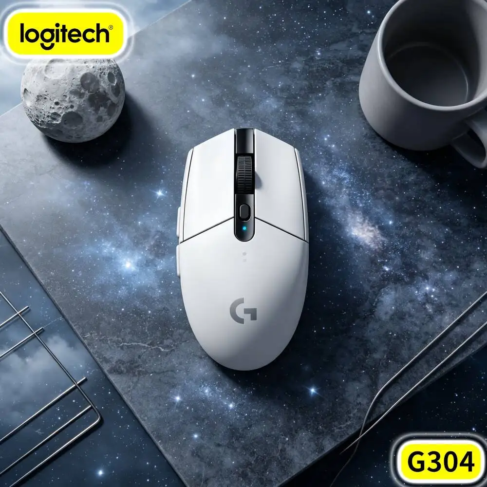 Logitech G304 LIGHTSPEED Wireless Gaming Mouse Tactile Feedback Buttons Cross‑Platform Compatibility For Home Dorm PC