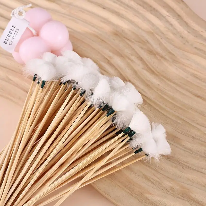 Bamboo Ear Wax Removal Kit 5Pcs Soft Goose Hair Ear Cleaning Tools Non Slip for Home Daily Personal Care
