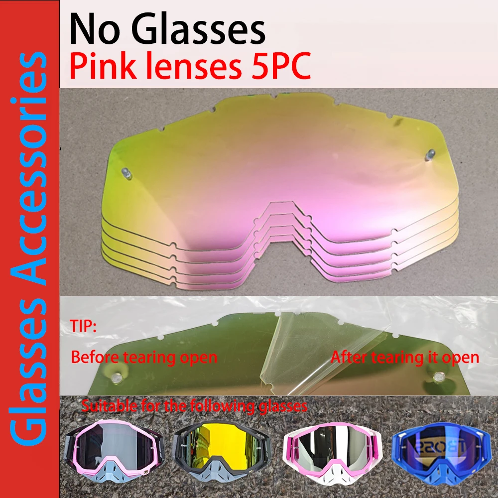 Akcesoria motocrossowe Torba na okulary Wymienne soczewki Przezroczyste zapasowe soczewki Bezpieczeństwo Szybki demontaż Soczewki Sprzęt do okularów Przezroczysty