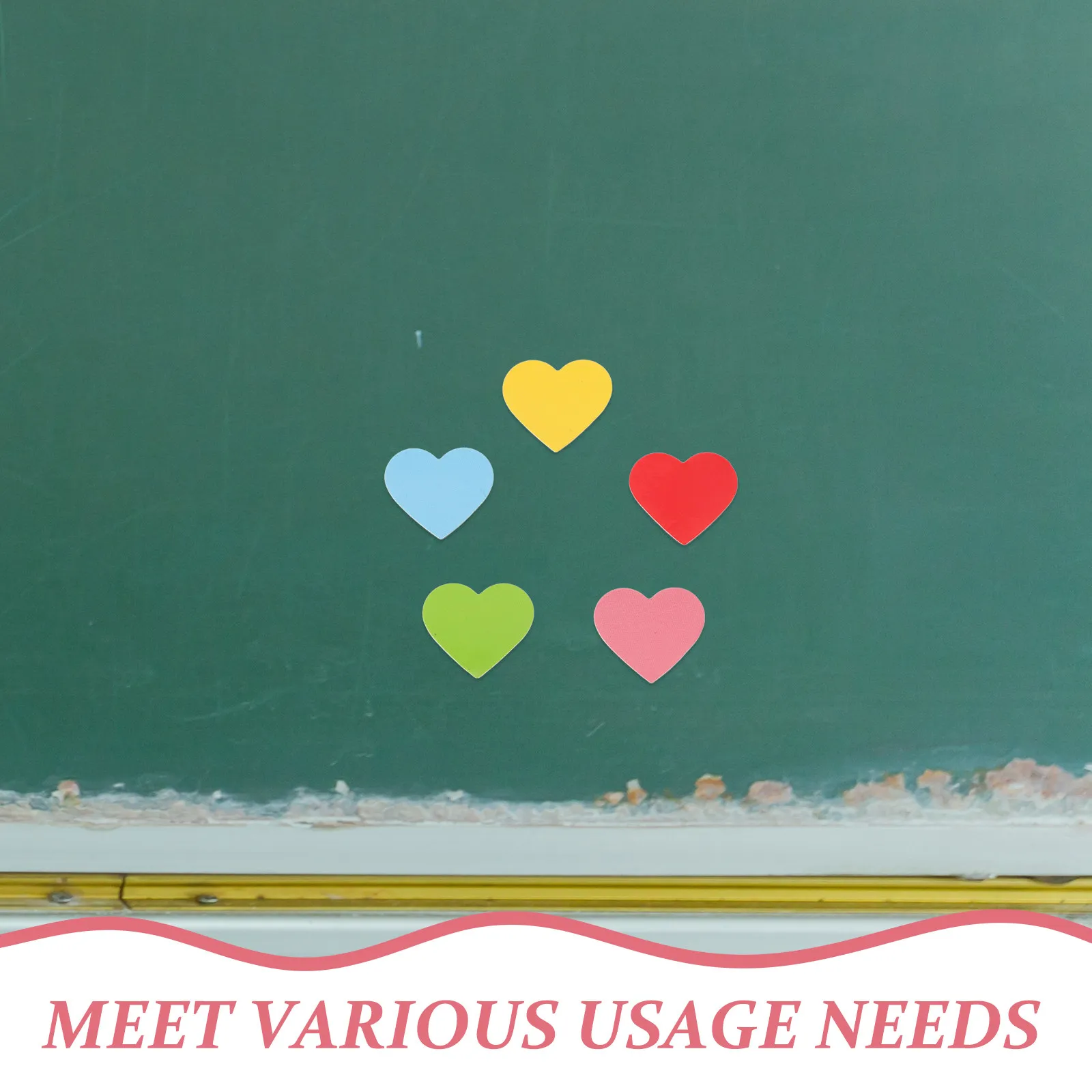 100Pcs Heart Shaped Decorative Magnets Set Creative Classroom Essentials Teacher Fridge Magnets Valentine's Day Door Decor