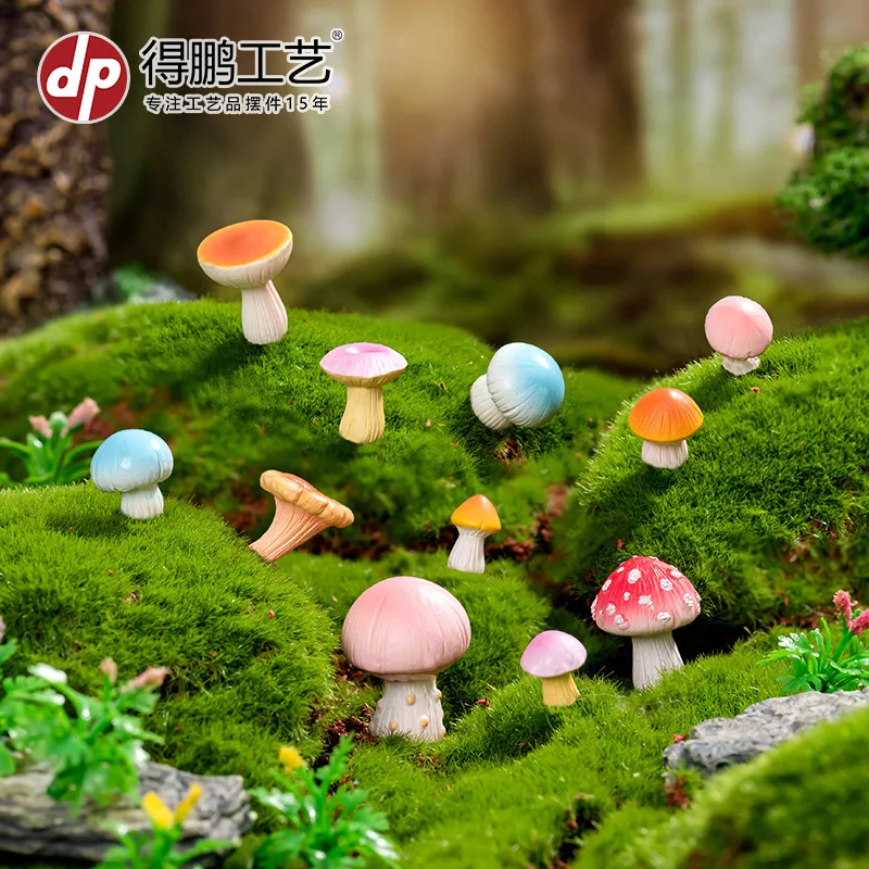

Moss Micro Landscape Creative Simulation Dreamy Small Mushroom Bonsai Gardening DIY Landscaping Decoration Accessories Small Orn