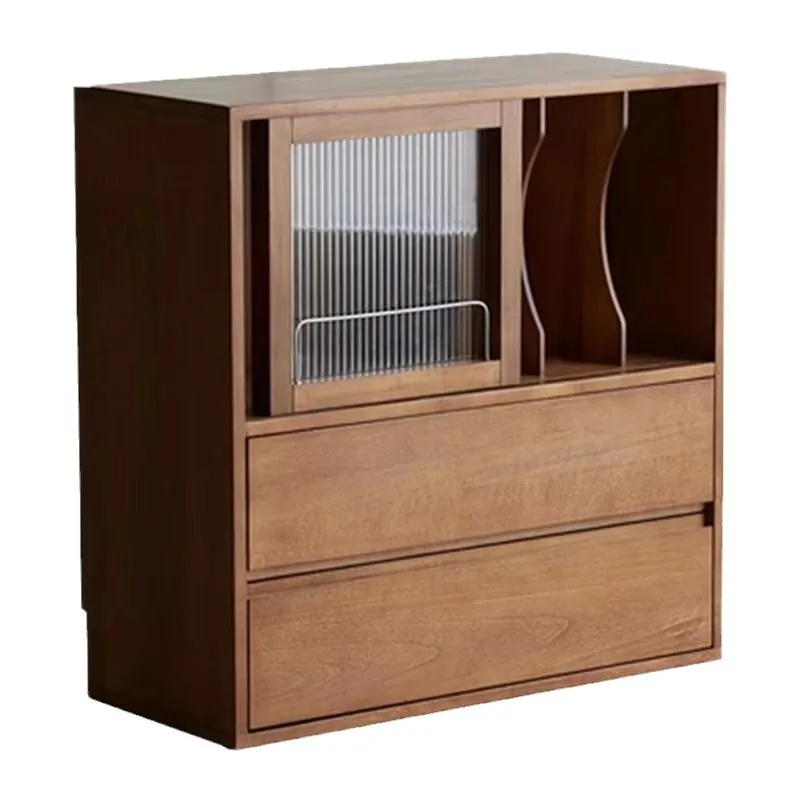 

Solid wood desktop storage medium-brown TV cabinet, bedroom storage, living room side cabinet