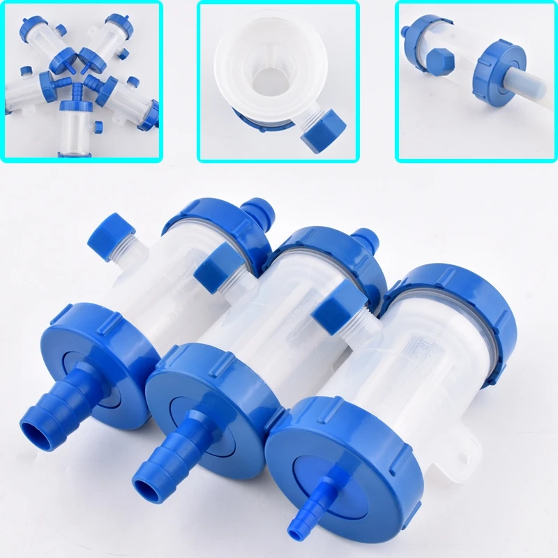 

10mm~32mm Blue Transparent Pagoda Filter Garden Watering Irrigation Hose Strainer Aquarium Fish Tank Water Impurity Filtration