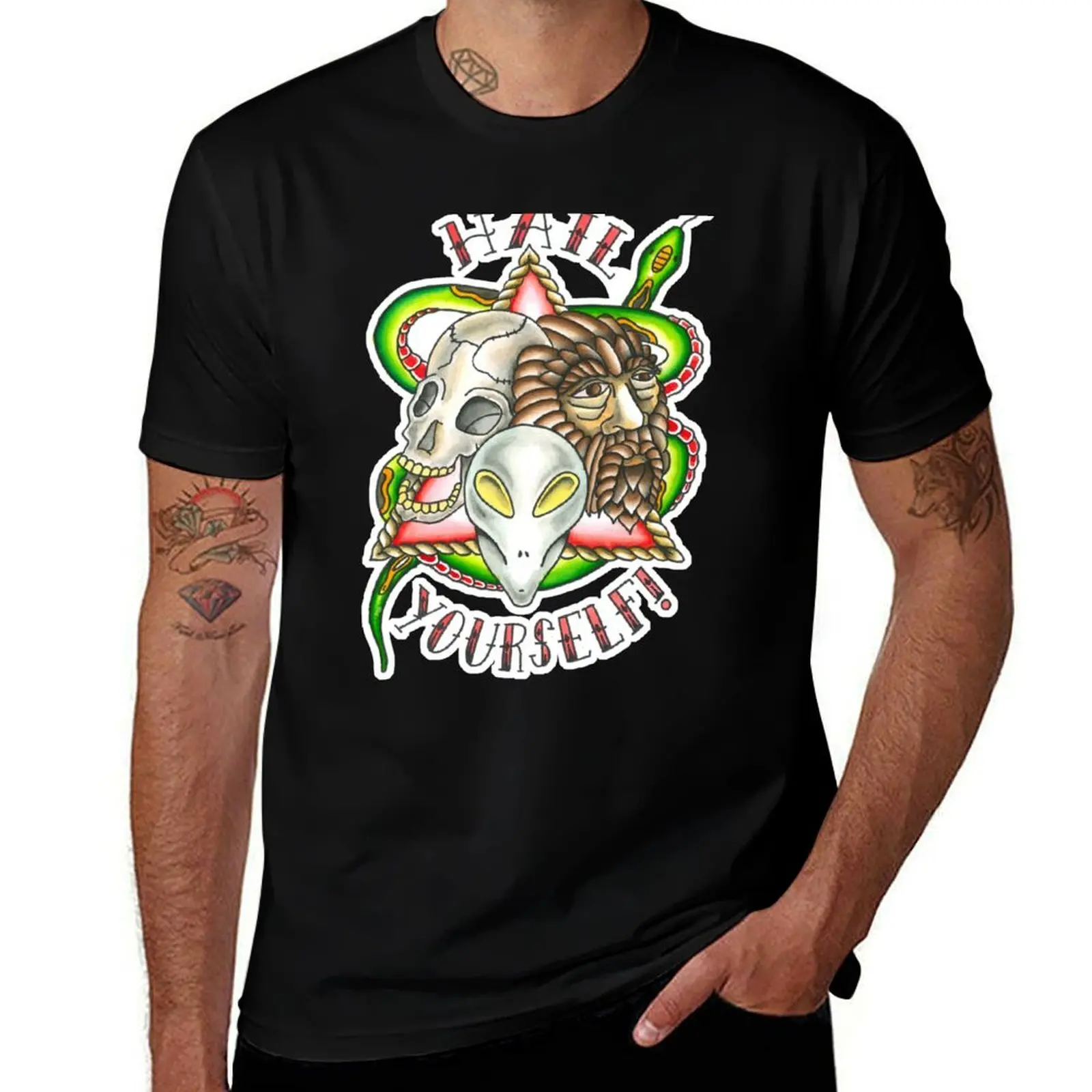 hail yourself re re do T-Shirt cotton t-shirt plain for man package T-Shirt