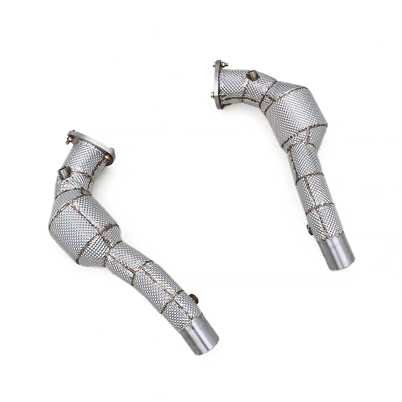 

OBM Catalyst Downpipe For Ferrari California 4.3L 2009-2014 Turbo Engine Enhanced Sound Header Exhaust Pipe With Heat Shield