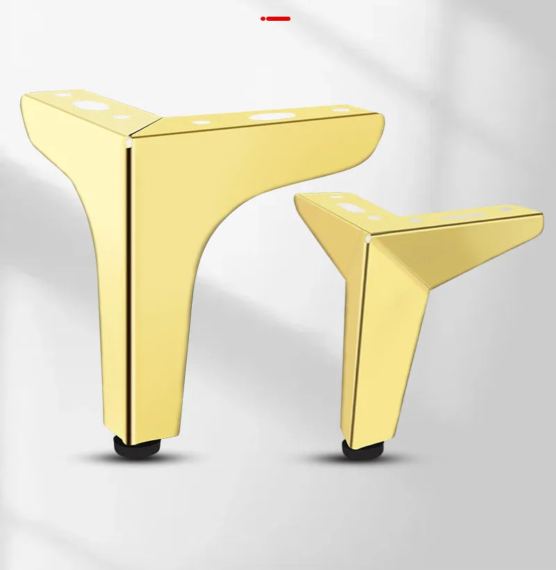 Metal Furniture Legs, Set of 4 - Modern Diamond Triangle DIY Replacement Feet for Cabinet, Sofa, Table, Ottoman Makeover