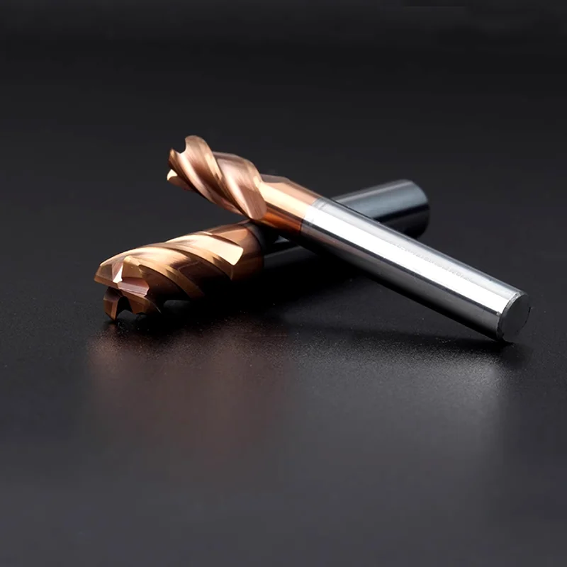 Corner Radius End Mill R Bullnose CNC Tungsten Carbide Steel Cutter Surface Machining Metal Router Tool 4 Flutes R0.5 R1