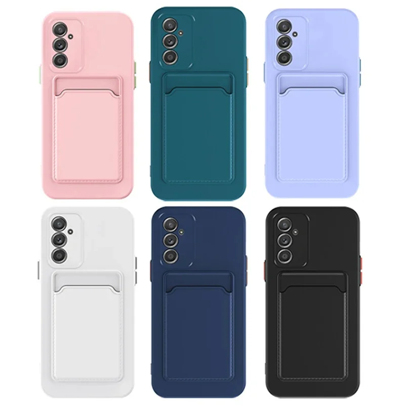 Capa สําหรับ Samsung Galaxy A55 5G ช่องเสียบการ์ดเคสโทรศัพท์บน Galaxy A54 A53 A35 A34 A33 A32 A25 A24 A15 A14 A13 A12 A73 ฝาครอบซิลิโคน