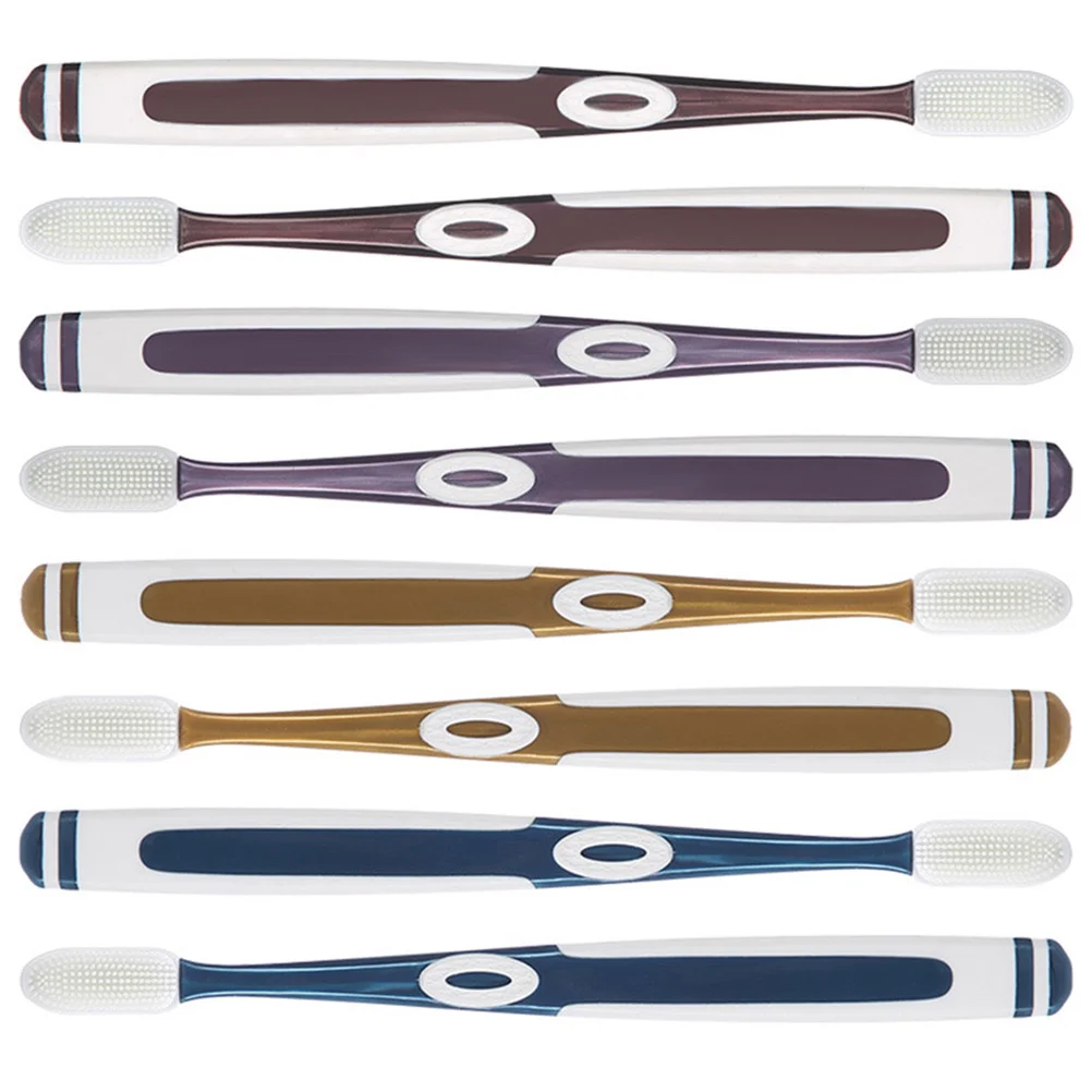 

8Pcs Medium Bristle Toothbrushes Ergonomic Design Portable Adult Toothbrushes for Travel Home Use Gentle Bristles Teeth Care