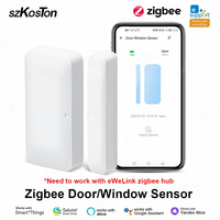 Zigbee Door Window Sensor Open Closed Detector eWeLink APP Wireless Burglar Alarm Sensors Support Zigbee 2mqtt Home Assistant