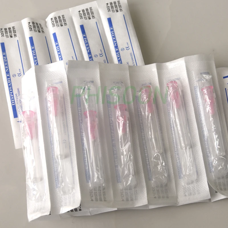 32G 4mm needle Piercing Transparent Syringe Injection glue Clear Tip Cap For Pharmaceutical injection needle 32G 4mm 13mm