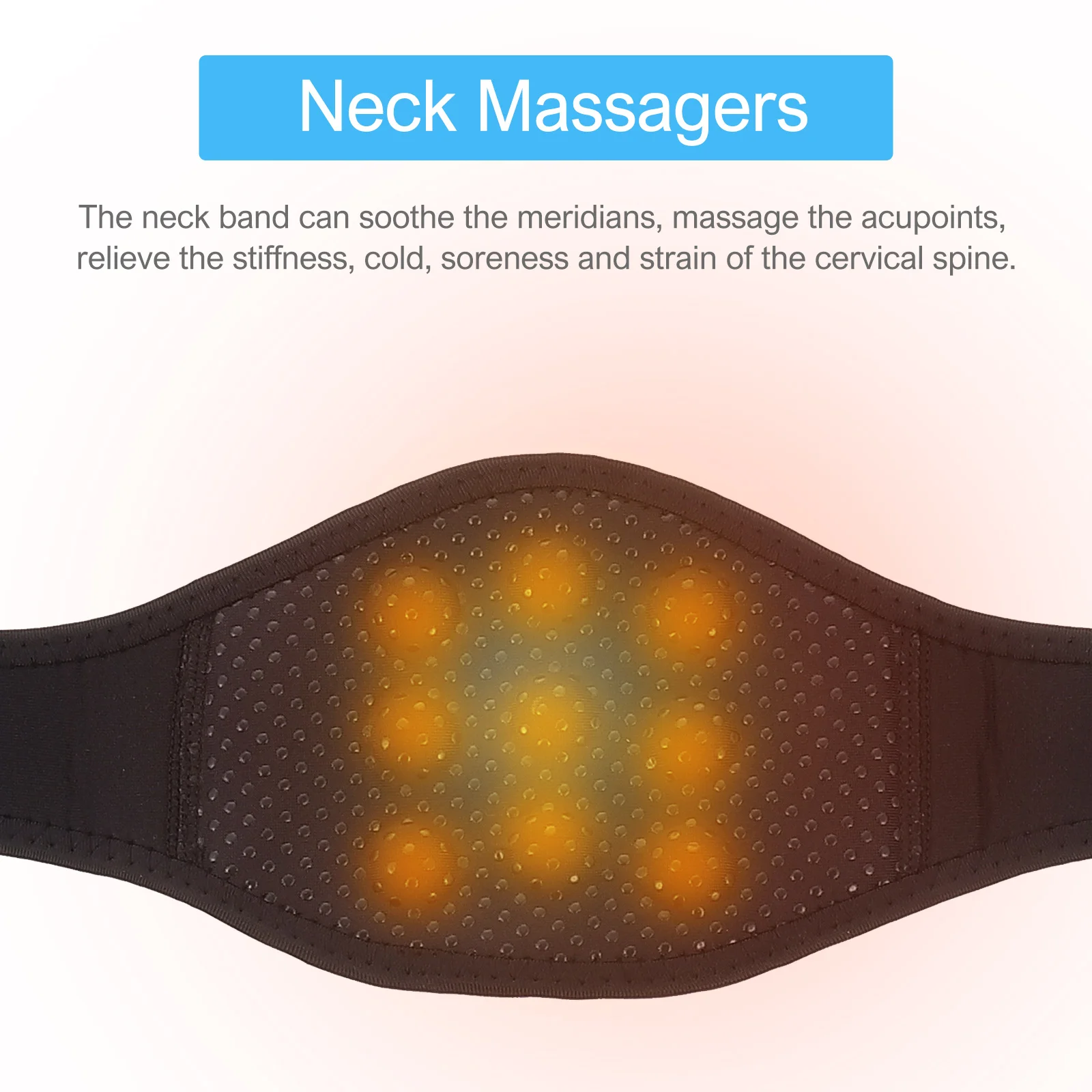 

Self Heating Neck Guard Pads Magnetic Heated Cushion Adjustable Support Belts Travel Lightweight Practical Service