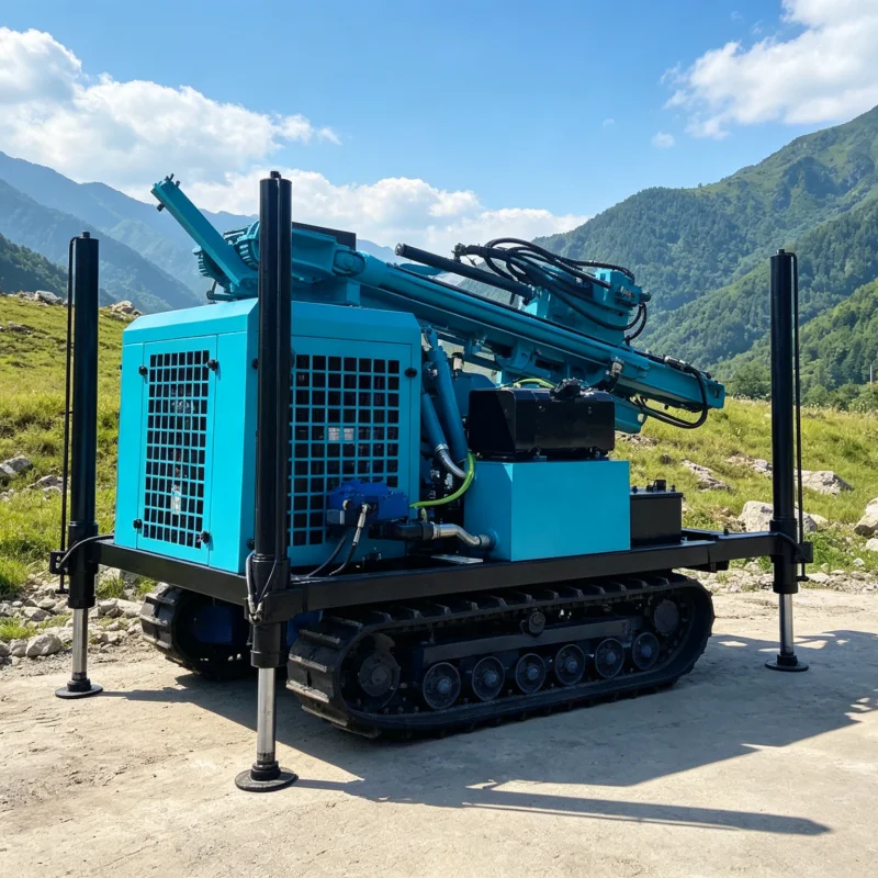 Customized Rotary Diesel Hydraulic Wheeled Water Well Drilling Rig 300M Portable High Efficiency Flexible Movement