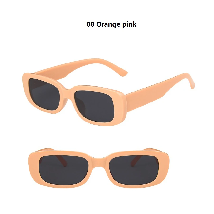 28PCS Kleine Rechteck Muster Sonnenbrille Für Frauen Vintage Marke Designer Quadrat Sonnenbrille Weiblichen Brillen Anti-glare UV400 – Detail 10