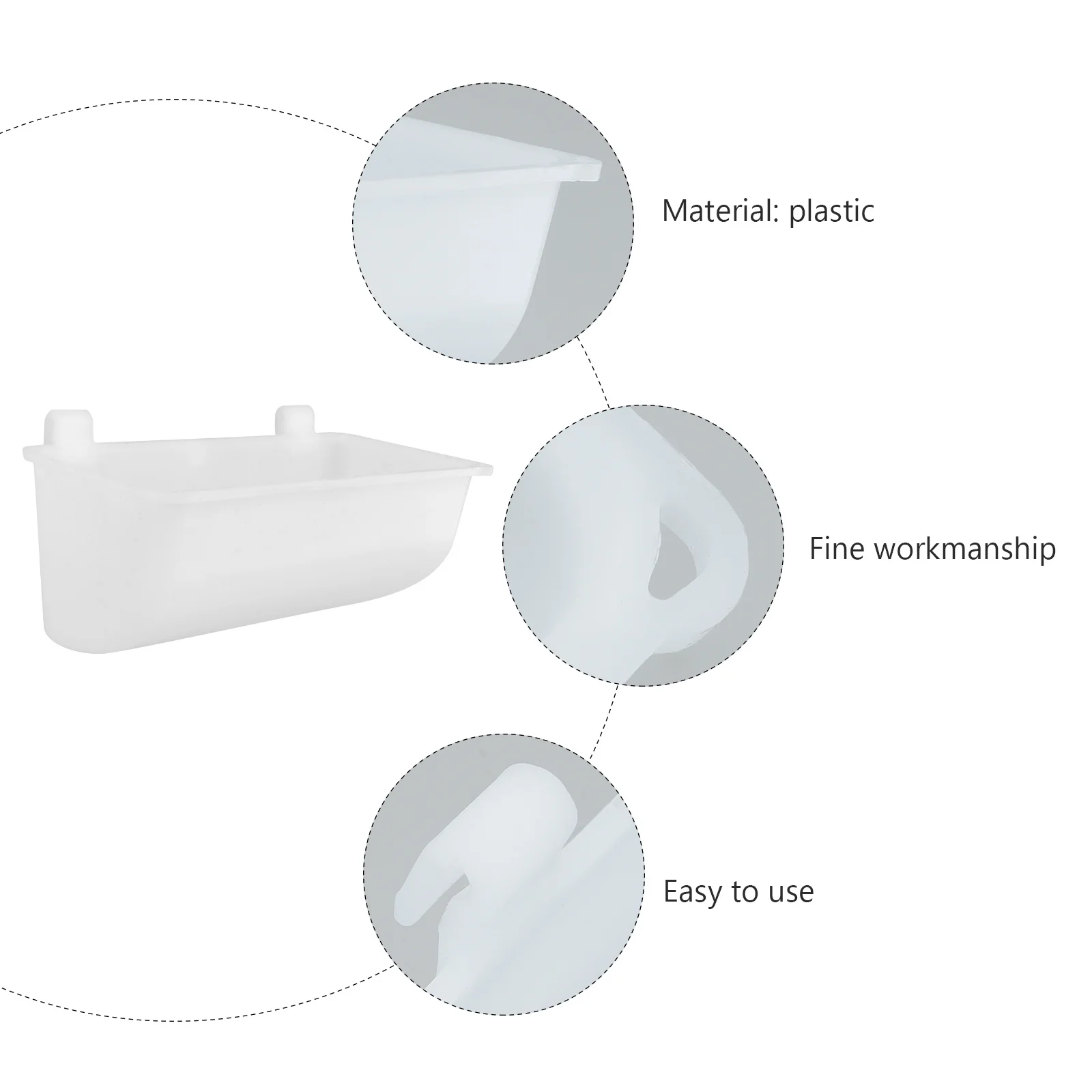 

5Pcs Pigeon Food Trough Thickened Eco-Friendly Plastic Feeding Box Durable Bird Cage Accessories Parrot Feeding Container