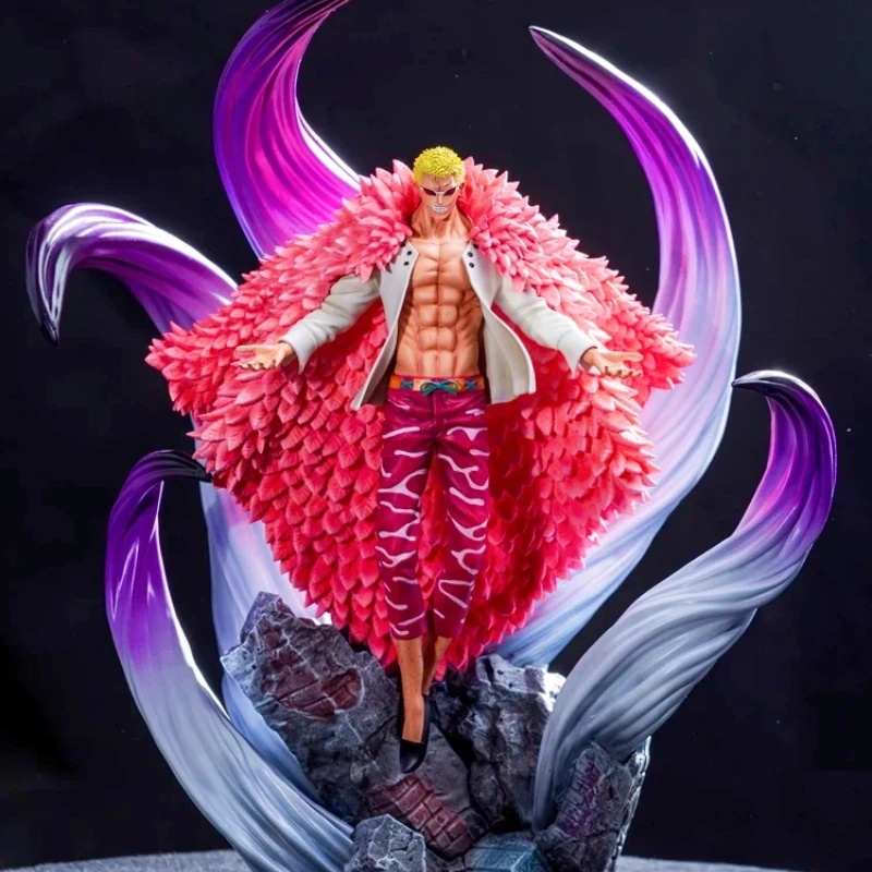 

Цельная фигурка Donquixote Doflamingo, 44 см, большой размер, статуя с двойной головкой, коллекция аниме, модель игрушки, орнамент, подарок для фанатов