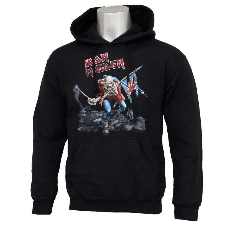 Iron Maiden Trooper Hoodie Mannen Vrouwen Lange Mouw Sweatshirt Retro Rock Band Trui Oversize Streetwear Y2k Tops Heren Hoodies