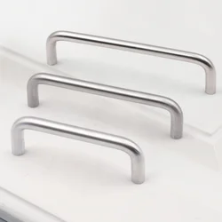Solid Stainless Steel U-shaped Handle Chrome Plated Wardrobe Door Cabinet Door Industrial Welded Pulls Knobs Furniture