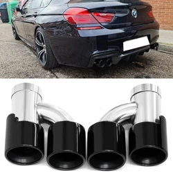 Car Exhaust For BMW 640i 535i Muffler Tip Dual Exhaust Pipe Stainless Steel Car Exhaust Tip H Shape Original Bumper Muffler Tip