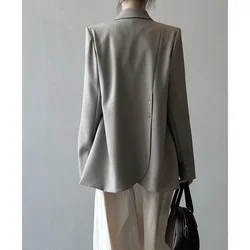 Irregular back slit blazer women's 2024 autumn new temperament and high-end top