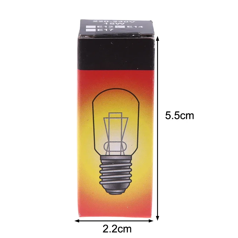 2Pcs E14 15W High Temperature Resistant Refrigerator Bulb Microwave Oven Replacement Light Toaster/Steam Bulb Light