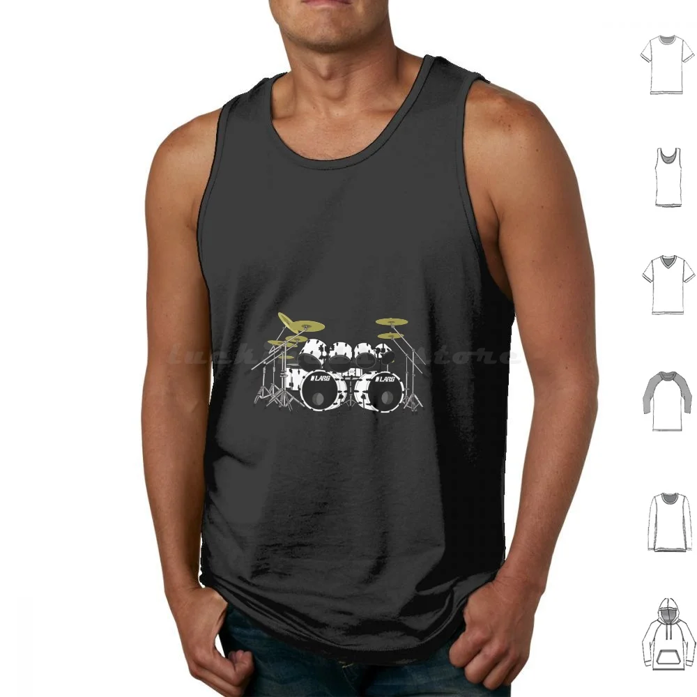 Drum Kit Tank Tops Vest Sleeveless Drums Cymbals Drumkit Heavy Metal Thrash Double Kick Death Metal Tama Japan Zildjian And